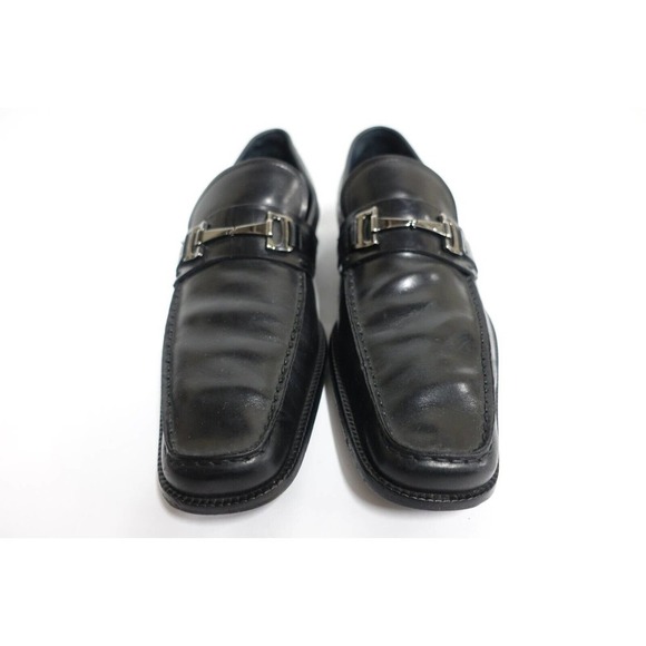 SALVATORE FERRAGAMO Men Horse Bit Loafer Black 9D-US/8.5UK/42EU Leather Italy